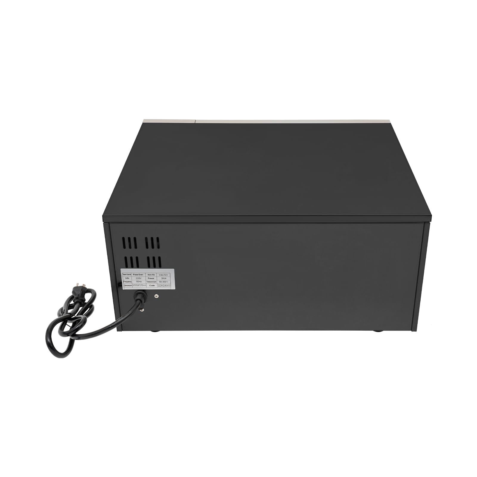 Forno per pizza professionale, temperatura fino a 350 ℃, forte forno elettrico, 2000 W, 57 x 47,5 x 27,5 cm, per pizza, pane e prodotti da forno
