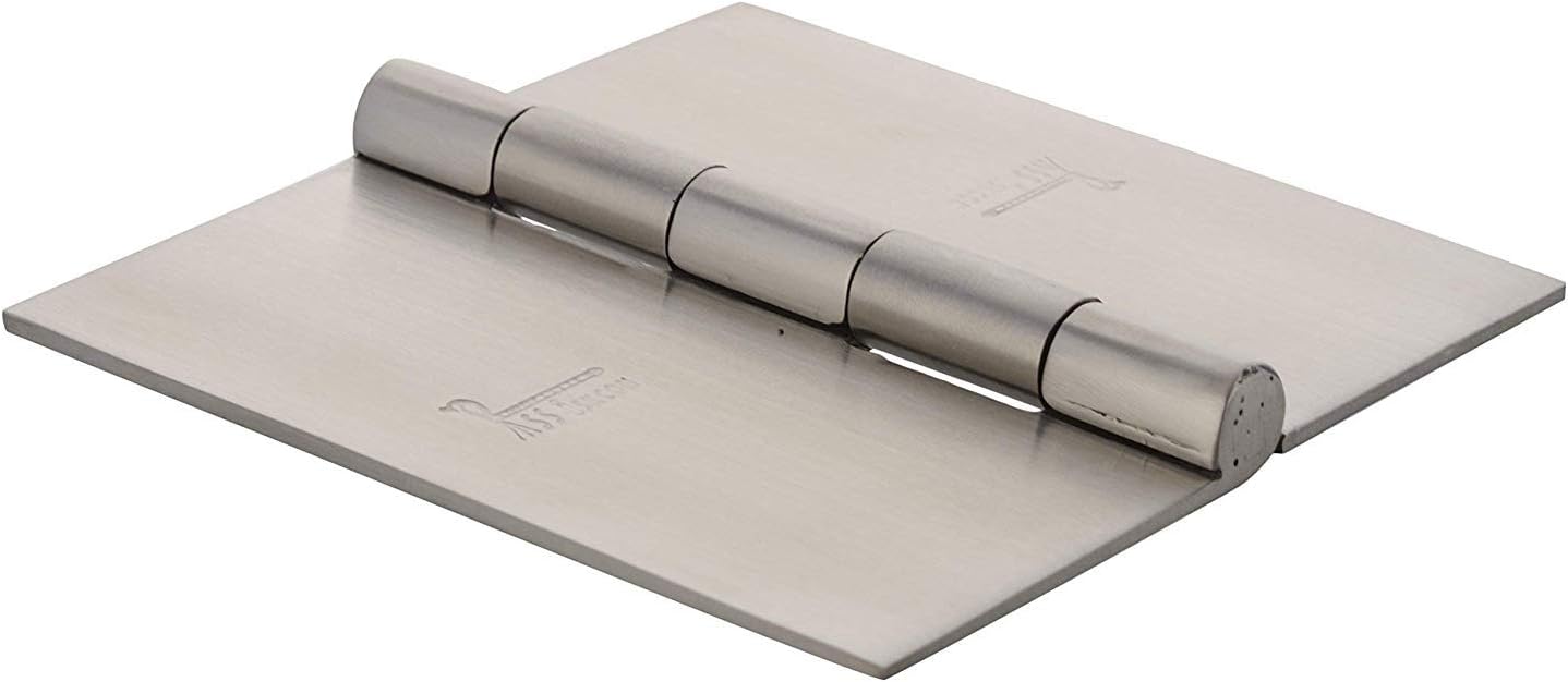 s siskcon Stainless Steel Weld ON Hinge,4''X4'',Satin Finish,Hgs-404025-32D Door Hinges 2 Pack (Welding) Heavy Duty.(Set of 2Pcs),Spun Heads - Pack of 1