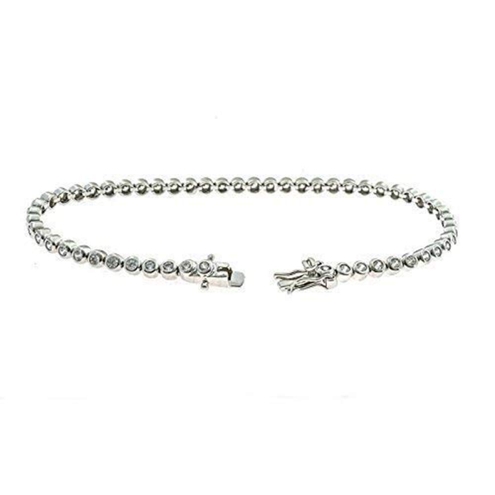 Bracciale Tennis 19 CM Modello CIPOLLINA Argento 925% E ZIRCONI 2 MM