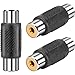 5 Pack 2 RCA Coupler Double RCA Female To Female Inline Adapter Stereo Audio