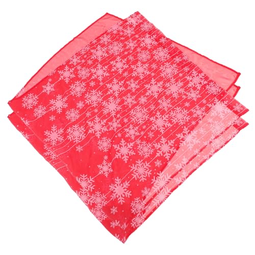 HOMSFOU Cortinas De Copos De Rojas Navideñas Cortinas De Gasa Transparentes Copos De Rojos Decoración Navideña para Dormitorio y Cocina