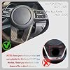 Cubierta de Botones del Volante, Decoración Interior para Kia Seltos 2021-2025/Kia Forte 2019-2024, Marco Protector para Panel de Botones del Volante - Fibra de Carbono 4