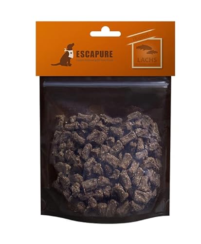 Escapure Hunde Leckerli Beutel | Lachs Hupferl 150g | Lachs Hupferl in Premium Qualität | 98 % Muskelfleisch | ohne künstliche Zusatzstoffe und frei von Getreide Cover