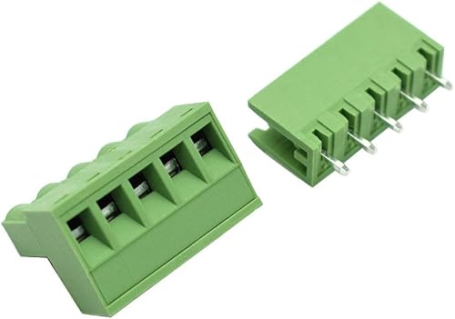 Miniatura 2 de 5Pin 0.200 in 2EDG Audio & Accesorios de Video Pin recto Hembra y Macho PCB Enchufable Bloque de Terminales Adaptadores Verde - (10 piezas)