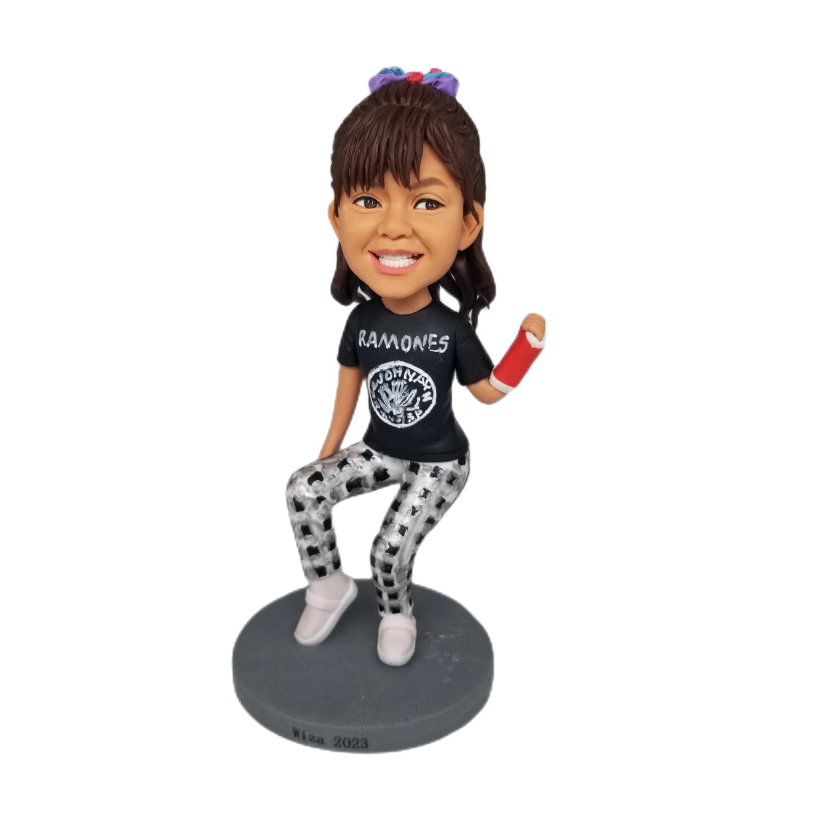 mydedor Custom Bobble-Heads Figurine Customized Doll, Boxing Woman Handmade Dashboard Hobbleheads Sculpture for Mom Coworker Daughter, Personalized Bobblehead with Picture — image 1