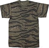 Tiger Stripe Camouflage T-Shirt with ARMY UNIVERSE® Pin - Size 3X-Large (53