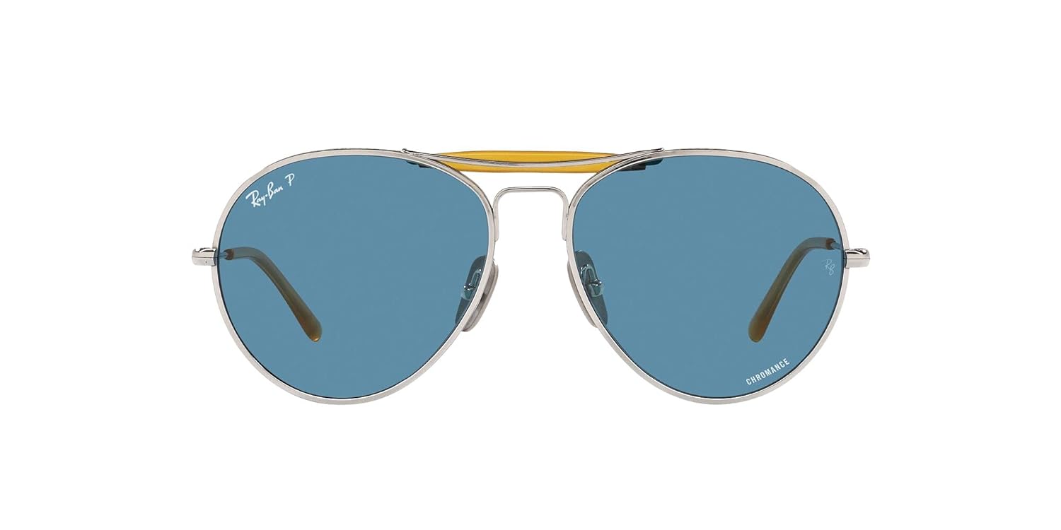 Ray-Ban Unisex Rb8063 Titanium Aviator Sunglasses