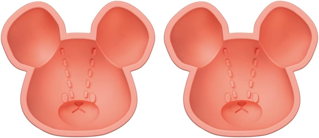 Skater SLM1-A Silicone Cake Pan, Set of 2, Bear School, 5.3 x 5.1 x 2.1 inches (13.5 x 13 x 5.3 cm)