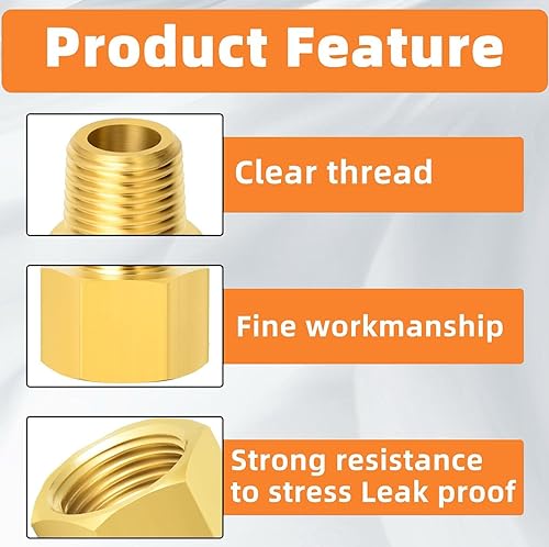 Zese BRASS-FITTING Pipe Fitting, Zese 3/4-Inch Npt Female Thread Pipe X 1/2-Inch Npt Male Thread Pipe Reducer Adapter Faucet Hose Connector thumb #2