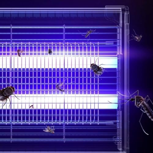 Image of Electric Mosquito Killer, Fly Insect Killer Machine, Insect Bug Zapper,Fly Catcher and Trap Killer LED Lamp for Set for Kitchen ^ Professional High Carbon Stainless Steel (Black)