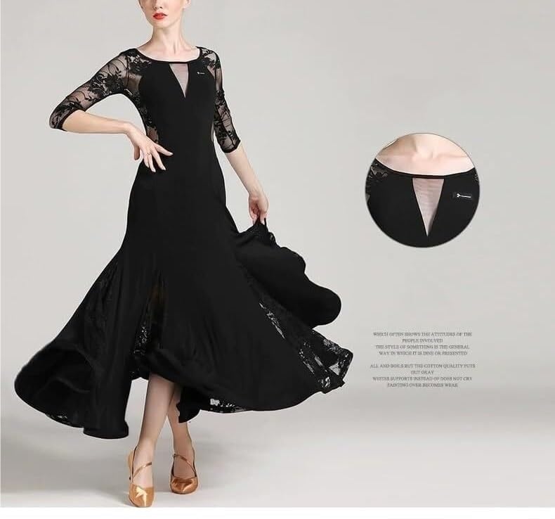 National Standard Tanzkleid National Standard Tanzrock Lang Modern Walzer Tango Tanzkostüm für Wettkampf