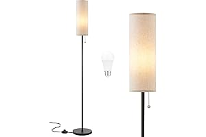 Ambimall Minimalistic Modern Farmhouse Floor Lamp for Living Room with Bulb