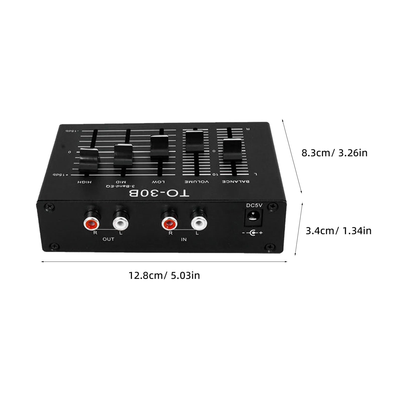 Gadpiparty Égaliseur Audio pour Système Stéréo Domestique, Noir