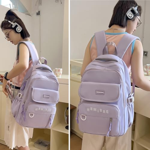 Sac à dos tendance à la mode avec design patchwork asymétrique pour jeunes