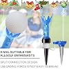 CAITON Magnetic Golf Tee, Golf Tees with Octopus Design, 360-Degree Rotatable, High Durability, Unbreakable with Lanyard