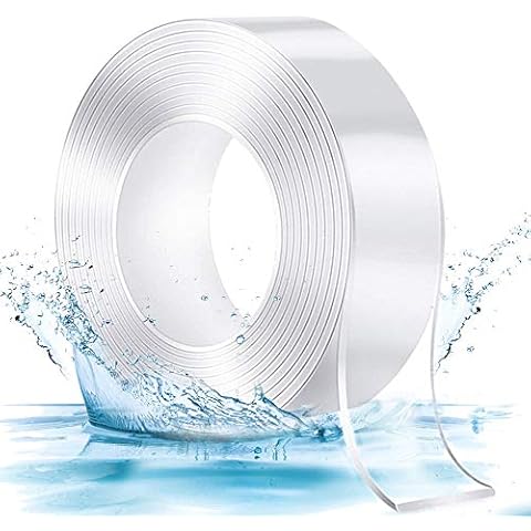 Nano Double Sided Tape Heavy Duty, Sticky Nano Tape Clear Extra Strong Adhesive Tape Traceless Washable, Transparent Mounting Tape Gel Grip Tape Removable Reusable Non Marking (50mm*3m) Cover