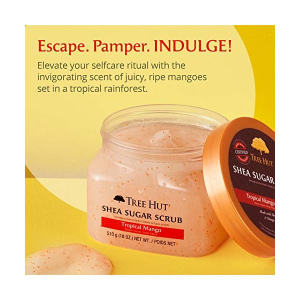 Tree-Hut-Shea-Sugar-Scrub-Tropical-Mango-18oz-Ultra-Hydrating-and-Exfoliating-Scrub-for-Nourishing-Essential-Body-Care Tree Hut Shea Sugar Scrub Tropical Mango, 18oz, Ultra Hydrating and Exfoliating Scrub for Nourishing Essential Body Care