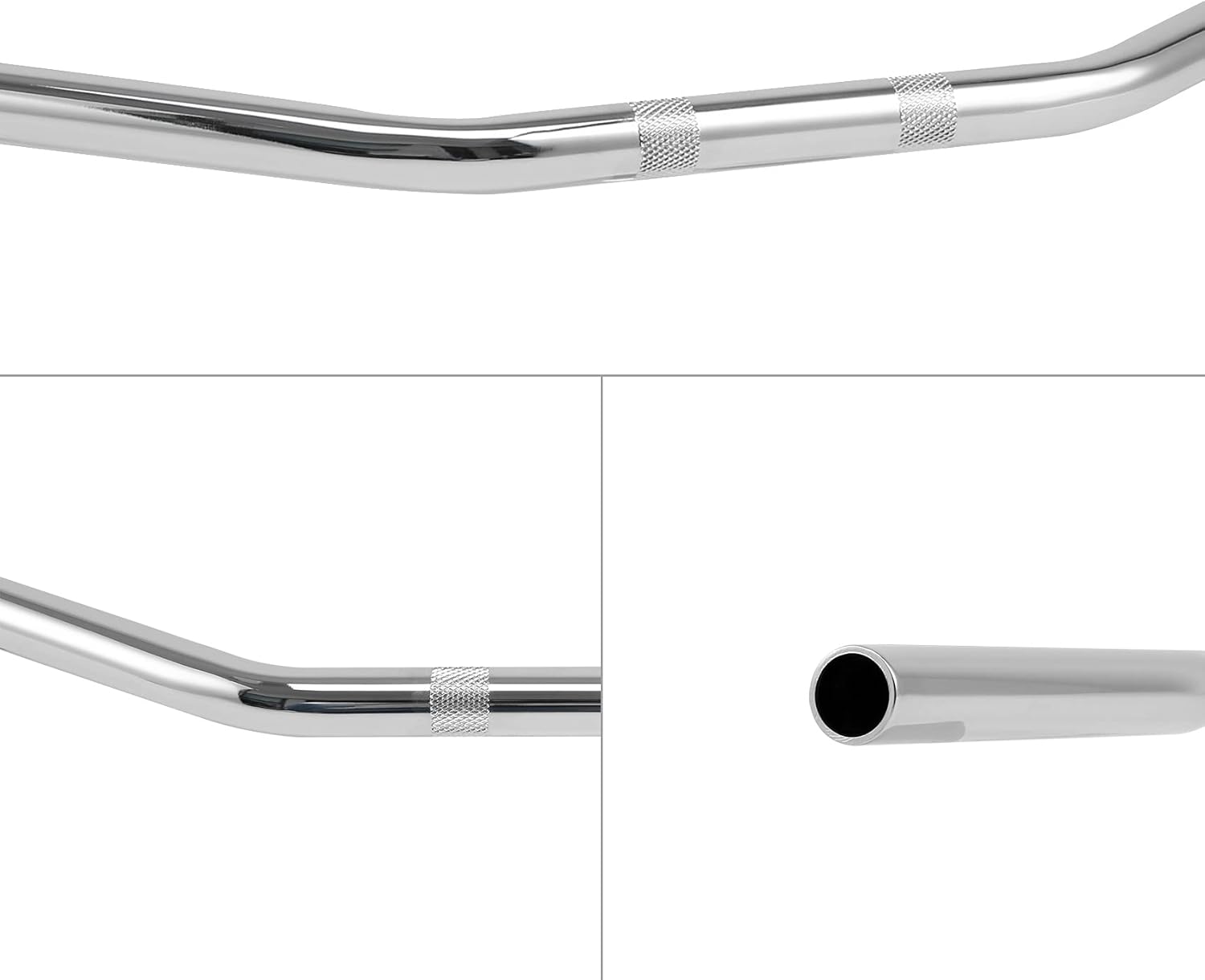 CUSTOM CHROME CCI 1" Fat Custom Handlebar Fit For Harley Davidson Sportster Dyna Softail Street XG V-ROD Honda Yamaha Suzuki Kawasaki Triumph Most Chopper Cruisers Bobber Bike Cafe Racer