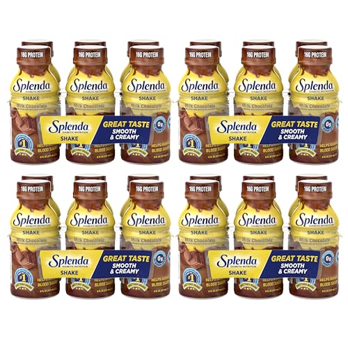 SPLENDA Diabetes Nutrition Shakes - Meal Replacement Shake, Milk Chocolate, 8 Fl Oz (Pack of 24)