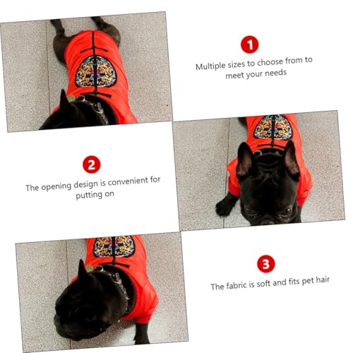 Abrigo para perro Yardwe estilo chino para año nuevo miniatura 6