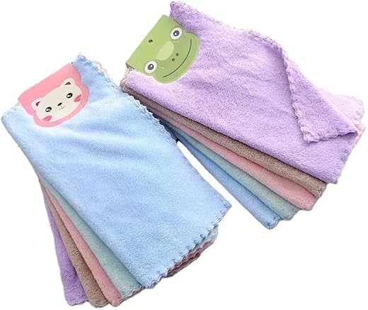 Outlay Home Face Towel/Handkerchief/Rumal/Hankey Microfiber Small Size -Soft and Super Absorbent Printed Face Towels for W...