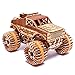 Wood Trick Monster Pickup Truck Car 3D Wooden Puzzle - Rides up to 18 feet - 8.3x6.3 in - Model Truck Kit to Build for Adults and Kids