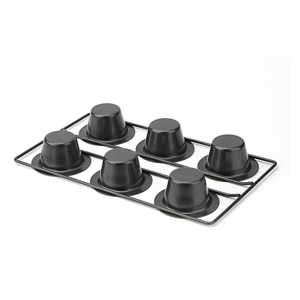 6 Tazas De Bandeja Para Hornear Muffins De Acero Cardón, Revestimiento Antiadherente Y No Tóxico Molde Para Muffins Para Hornear En Casa