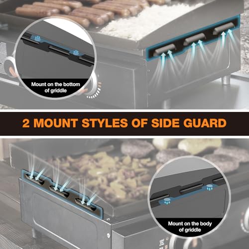 Image of Wind Guards for Blackstone 22 Inch Griddle, Grill Accessories for Griddle Grill and Camping, MeWeBlue 5018 Magnetic Stainless Steel Wind Screens Protect Flame Hold Heat, Compatible with Hood, Black