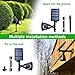 DBF Solar Outdoor Lights, Warm Light Adjustable Solar Spot Lights Outdoor, 2.5w Solar Panel and Bright, 2-in-1 Waterproof Solar Landscape Spotlights Decorative Lighting for Garden Yard Pool