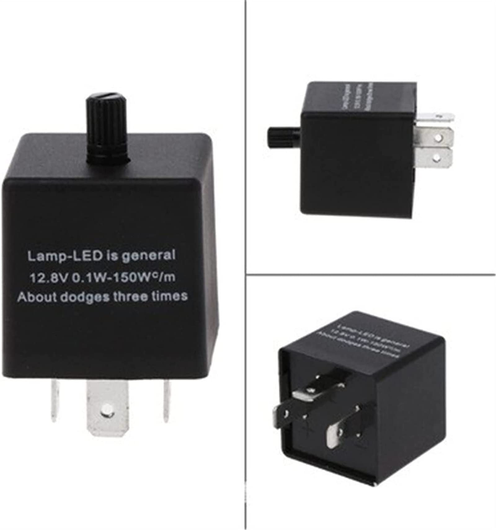 Relè Relè 3 Pin Relè Lampeggiante LED 12V Relè Lampeggiante elettronico Universale Regolabile Freauency LED Indicatore di direzione Lampeggiatore Relè Lampeggiante for Auto