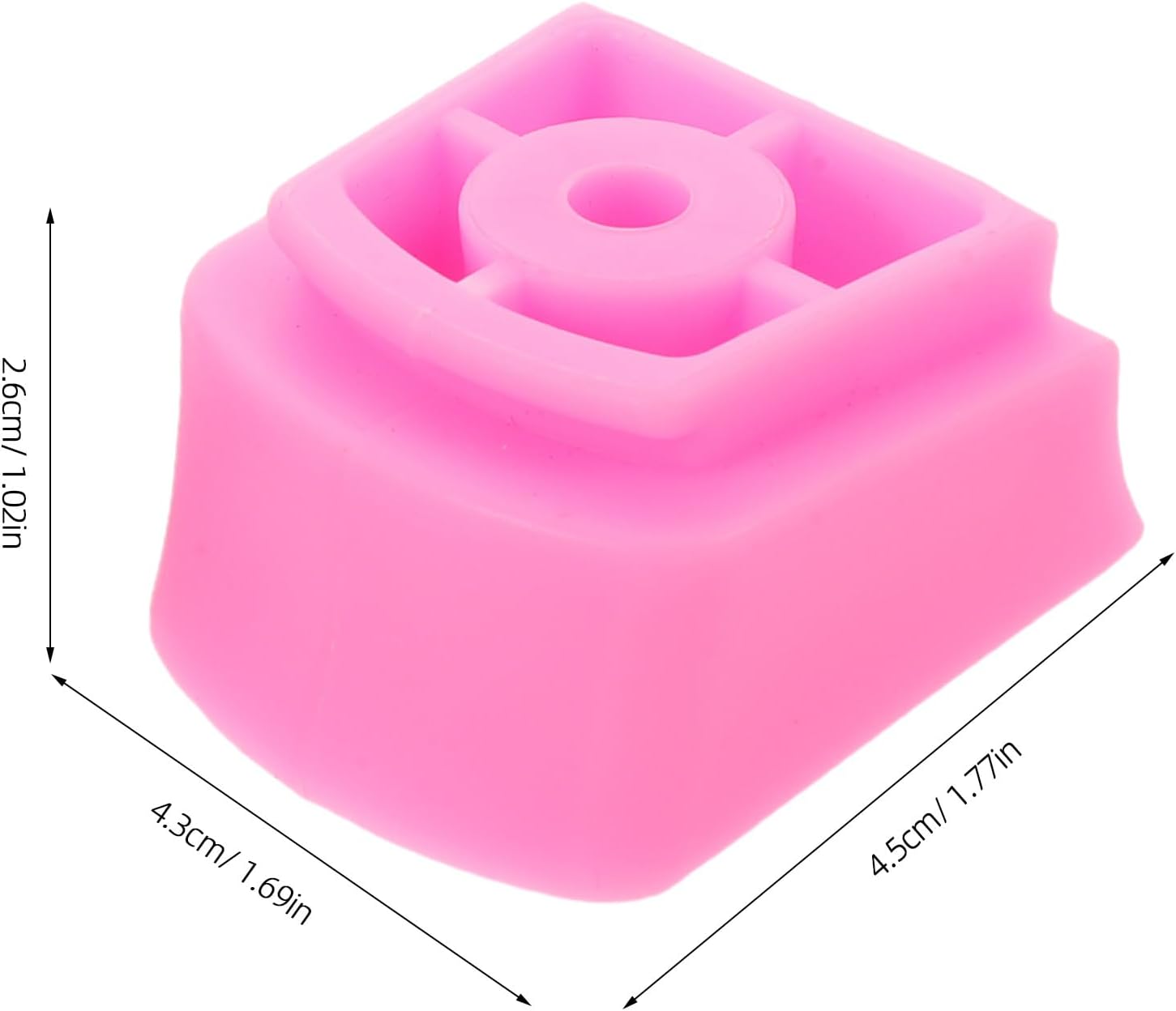 YARNOW 4PCS Non-Slip Rubber Roller Skate Brake Toe Stopper Block, Replacement Brake Pads Spare Parts for Roller Skates Accessory (Black, Pink)