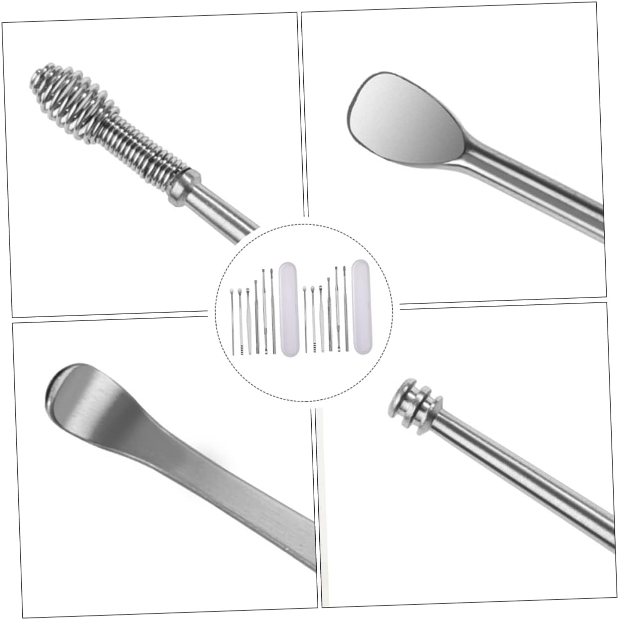 6sets Professional Earwax Remover Tool Kit Ear Hair Waxing Kit Ear Scoop Suitable for Boys and Girls and Adults