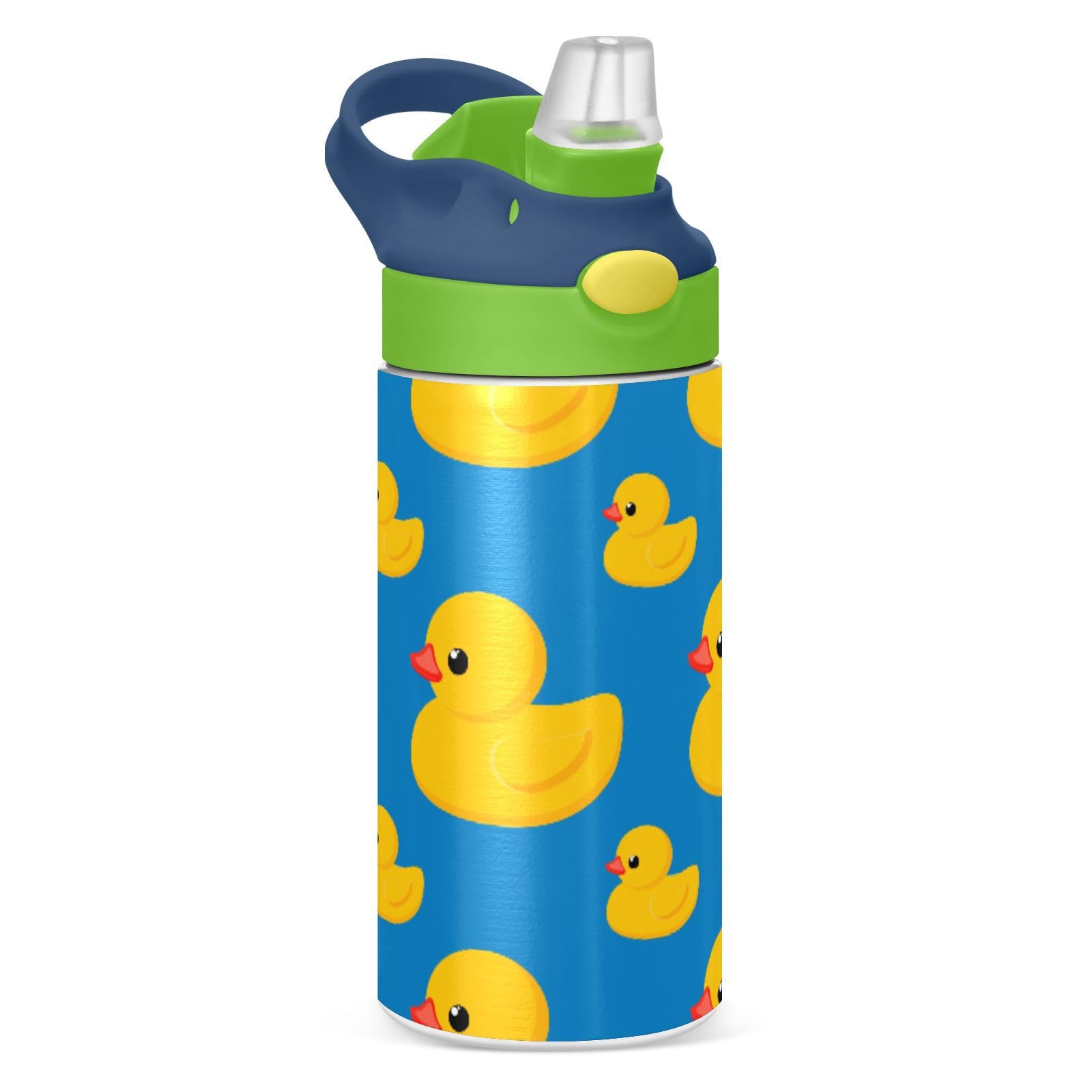 Botella de agua para niños para escuela y excursiones termo con pajilla 350ml