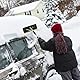 FANTASK 201-630 cm Schneeschaufel Dach, Aluminium Dachschneeräumer mit Kantenschutz, Schneeschieber Schneeräumer Dachräumer mit Rutschfester Griff, Schwarz