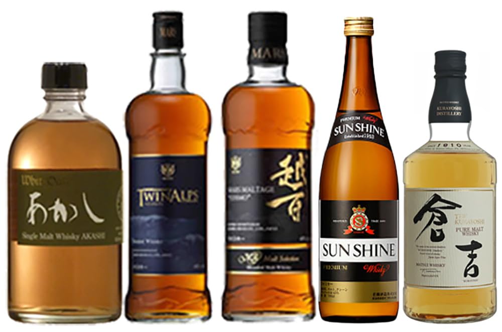 Amazon.co.jp: 国産ウイスキー 飲み比べ 5本セット : 食品・飲料・お酒