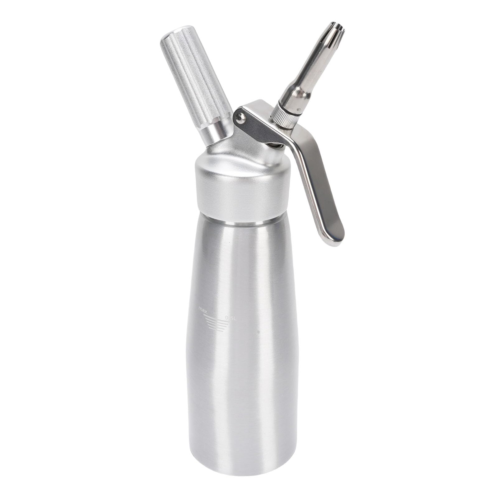 Eujgoov Sifone Panna Montata, Dispenser Panna 500 Ml in Alluminio con 3 | Struttura in Alluminio, Guarnizione in Silicone Anti-perdita, Facile da Pulire, Ideale per Decorare Dolci