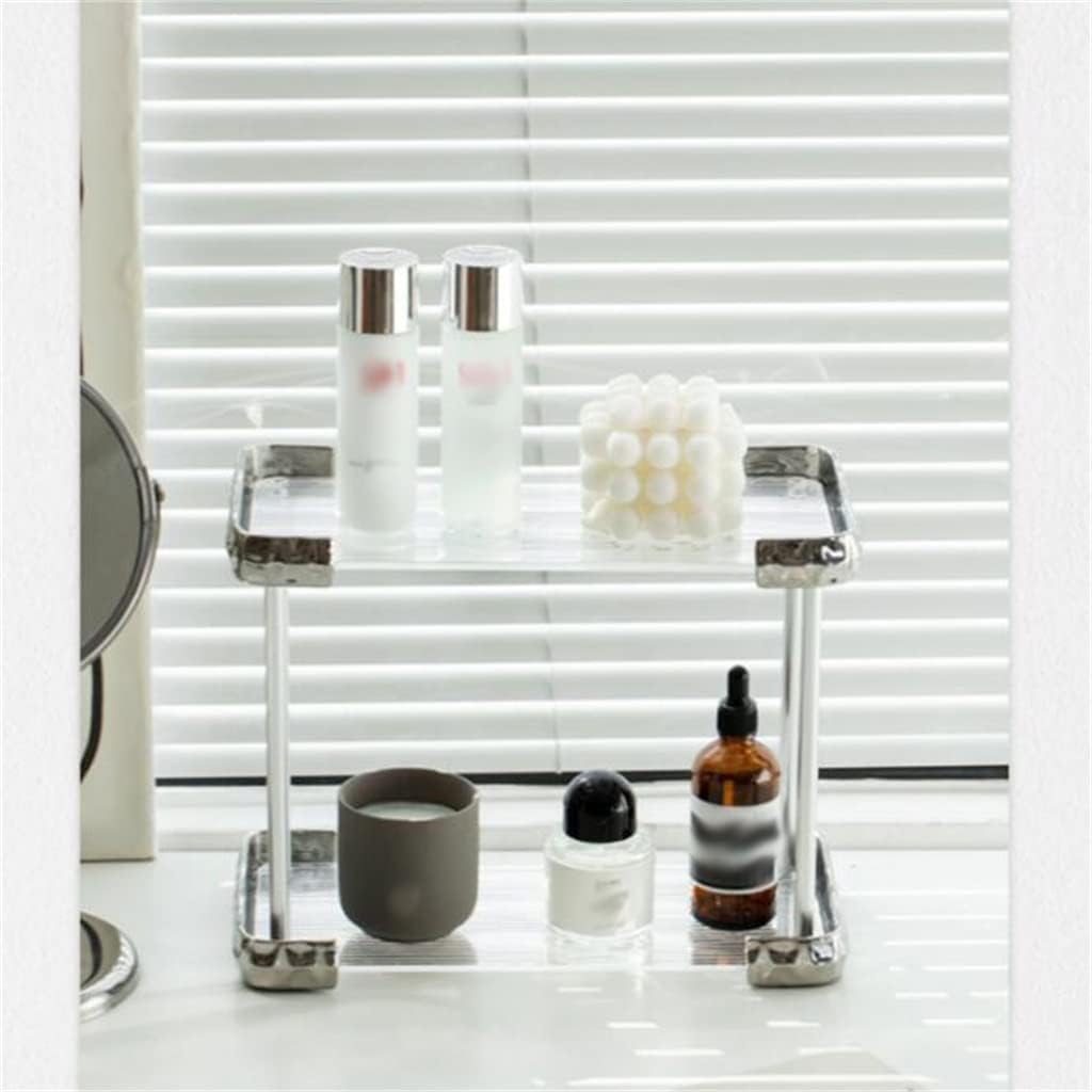Storage Rack Bathroom Rack Desktop Dressing Table Cosmetics Bathroom Shelf Toilet Wash Hand Washing Countertop(E)