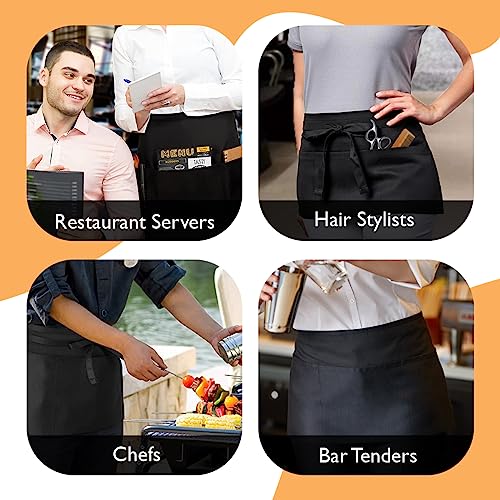 Avalon Kitchen Waitress Apron Waist Aprons For Waitress Cute Black Aprons For Servers Aprons For Women With Pockets Waitress Apron Cute #TOP2
