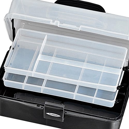 Leurre boîte de rangement Fladen étanche à 2 plateau articulés pour trier le matériel 19-r561