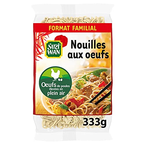 SUZI WAN - Nouilles Aux Oeufs Asiatiques - Pâtes Premium De 333g Pour La Cuisine Asiatique Authentique - Saveurs Du Monde - Le Lot De 4