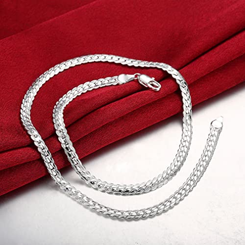 necklace unisex flat snake chain necklaces for women men jewelry wedding party gift4