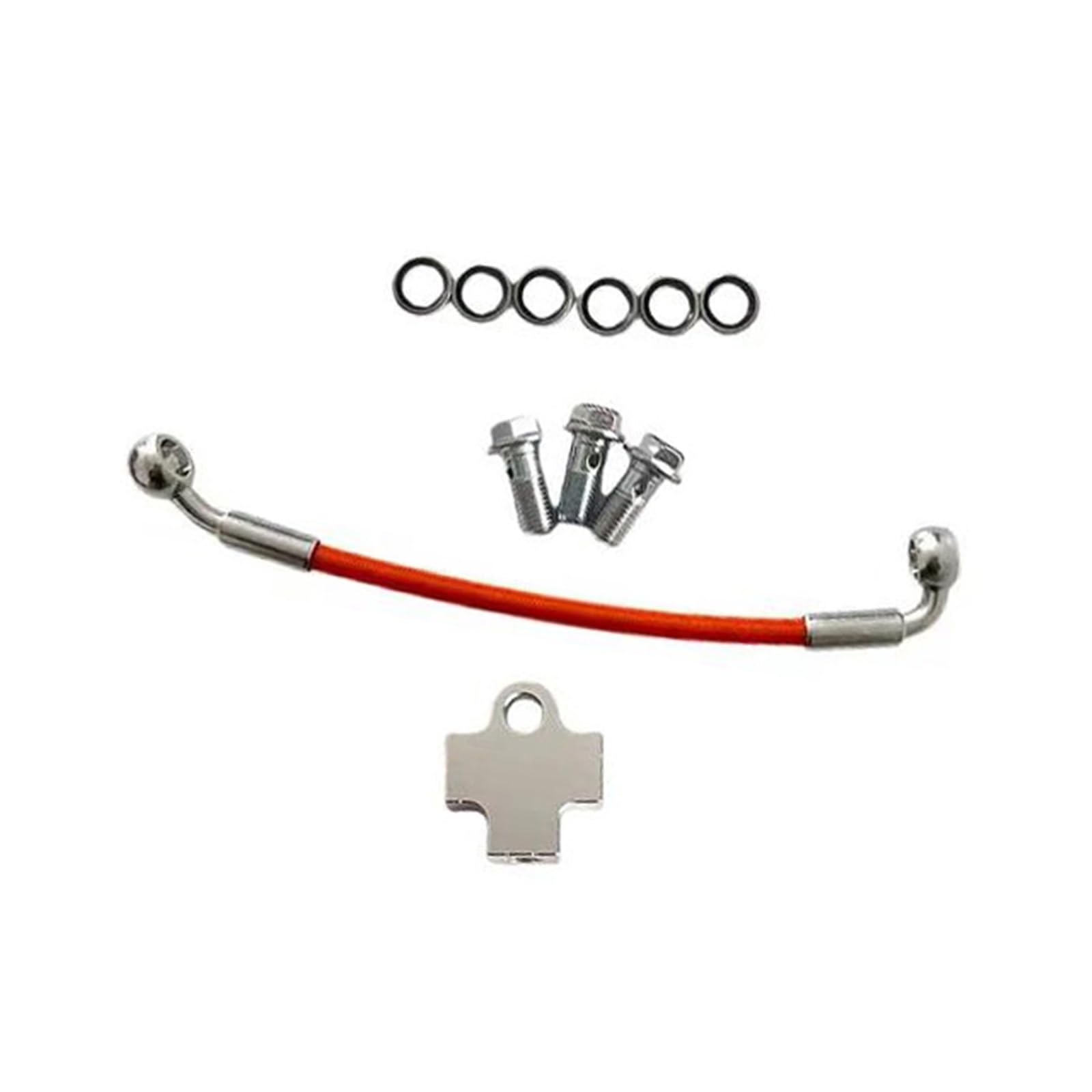 Motorbike Brake Line M10X1.25 Motorcycle Accessories Clutch Hydraulic Brake Line 3 Way Adapter Connector Oil Hose 28°-90° 10cm-500cm(500cm)