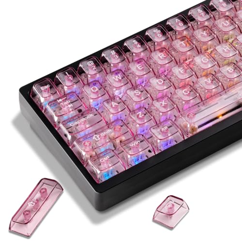 Image of dagaladoo Lavender Clear Keyboard Keycaps,Jelly Key caps tranlucent Set