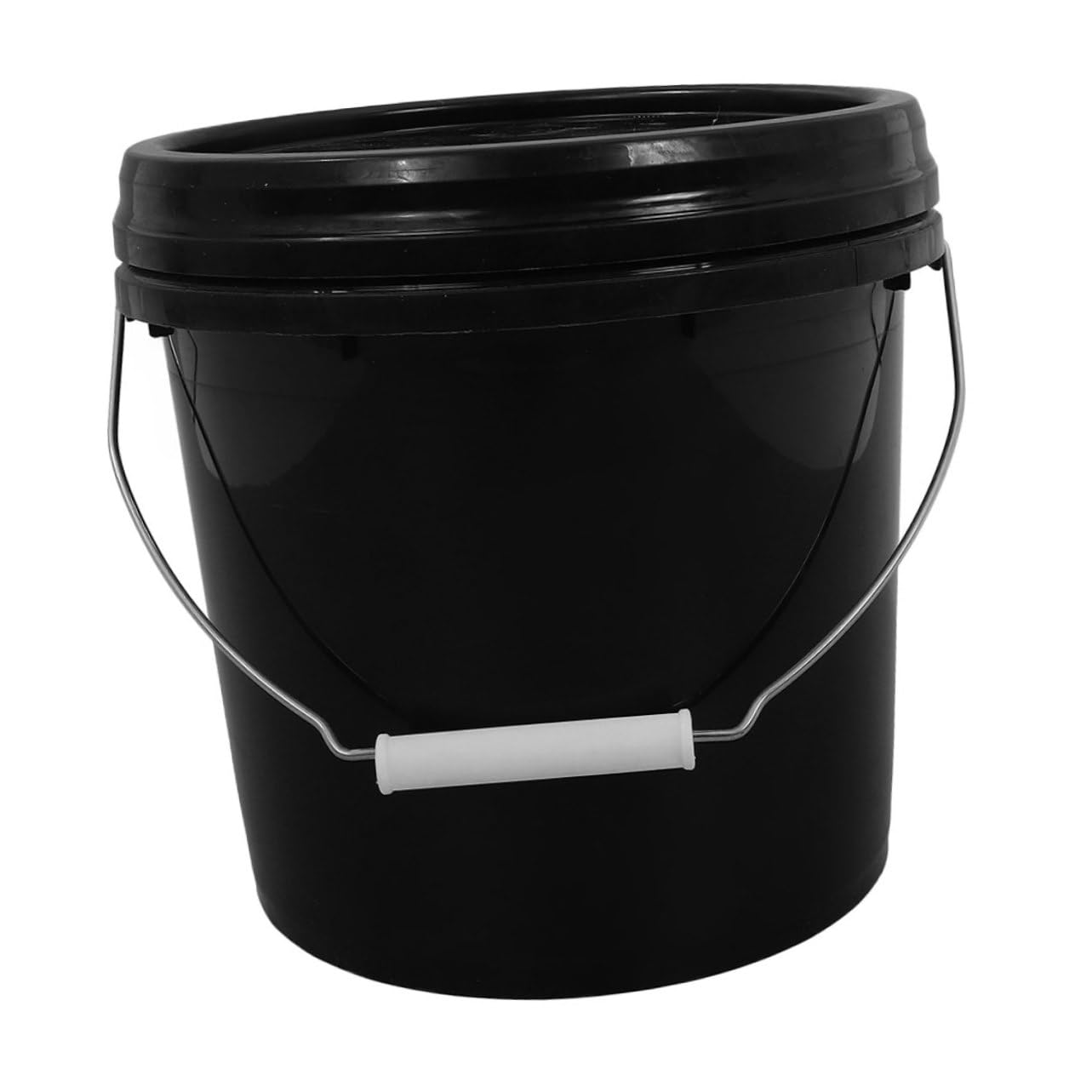 NOLITOY 5l Plastic Bucket Handle Leakproof Lid for Water Oil Milk Storage Multi-Purpose Kitchen Waste Bin Laundry