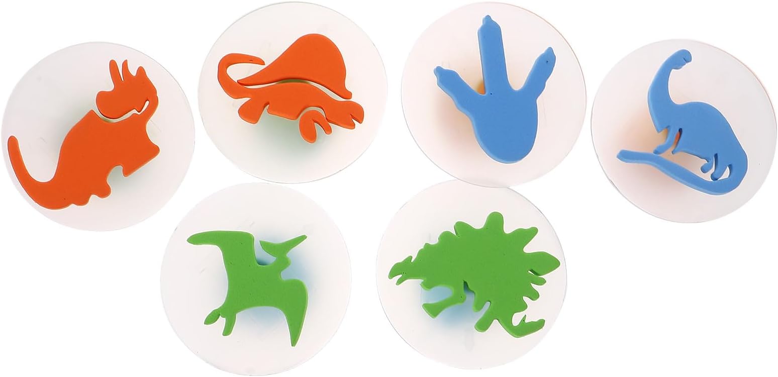 BESPORTBLE 6pcs Animal Eva Stamps with Large Handle, Early Educational DIY Painting and Drawing, Graffiti Art Craft Stamping Set for Preschool Creative Play Random Color