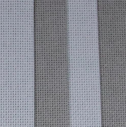 Image of KCS 4 /6 pc of 12 inch x 18 inch 18 Count Cotton Aida Cloth Cross Stitch Fabric (4 pc, Light Grey+Medium Grey)