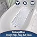 Yimobra Non Slip Bathtub Mat 40 x 16 Inch, Extra Long Shower Mat with Drain Holes, Machine Washable Baby Bath Mats, Strong Suction Cups for Bathroom Floor, Clear