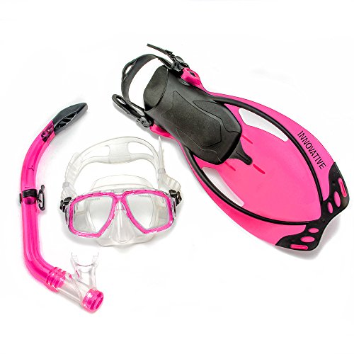 Innovative Scuba Concepts MSF4514 JUNIOR S/M T/PINK MASK,FIN & SNKL SET