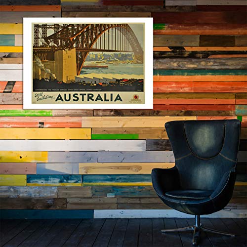 Poster de voyage Australia Percy Trompf encadré de taille M - 6