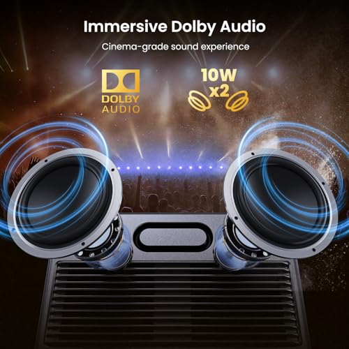 Image of 2000 ANSI Official Licensed Google TV Outdoor Projector 4K Full HD, Smart Projector with Wifi and Bluetooth, Auto Focus, Dolby Sound,Built-in Apps,HAPPRUN Indoor Home Theater for Phone /TV Stick /PC /PS5